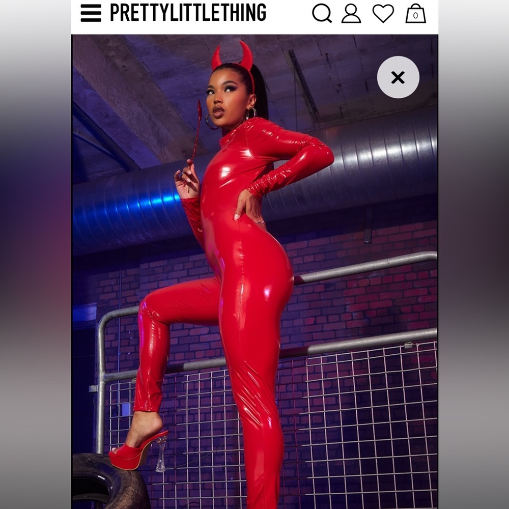 Red Vinyl Jumpsuit Britney Spears